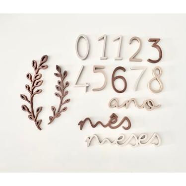 Imagem de Raminhos - Kit Mesversário Minimalista Completo - Cenário para Fotos do Crescimento do seu Bebê em Tapetinho