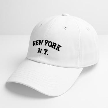 Imagem de Boné NY New York Retro Masculino Aba Curva, Branco