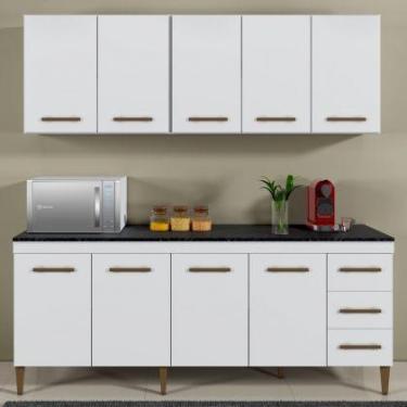 Imagem de Cozinha Completa 9 Portas e 3 Gavetas Atenas Kaiki Moveis - Kaiki Móve