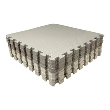 Imagem de Kit 10 Tapete Tatame EVA 50x50x1cm 10mm Tons de Cinza