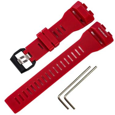 Imagem de Pulseira de substituição de silicone macio para Casio GBD-100 masculina acessórios de relógio (vermelha)