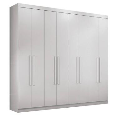 Imagem de Guarda Roupa Casal Master New 8 Portas Branco - Santos Andirá Branco
