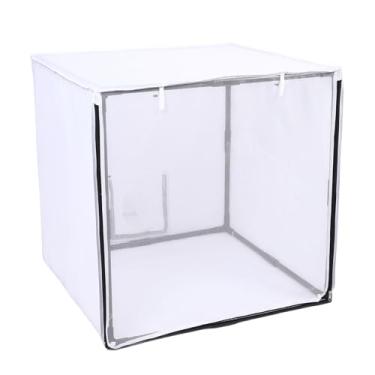 Imagem de Asixxsix Cabine de Tinta Spray Portátil, Pano de Oxford Branco Com Cortina de Malha Protetora e 4 Covões de Filtro de Substituição, para Pintura de Arte de Pátio 75x75x75cm