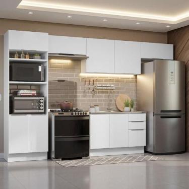 Imagem de Armário De Cozinha pleta 350cm Branco Stella Madesa 0 Branco