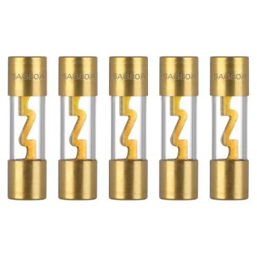 Imagem de VEXUNGA Fusível AGU 80A 80 Amp Vidro Banhado a Ouro Fusíveis de Áudio para Carro Amplificador Estéreo Automóvel Proteção de Energia de Segurança 12 V (pacote com 5 peças)