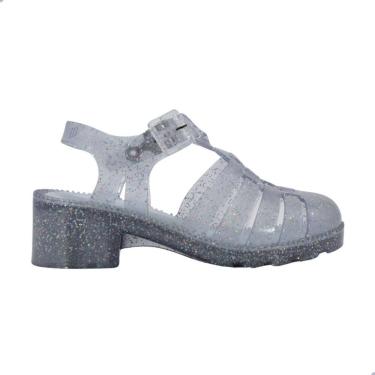 Imagem de Sandália Mini Melissa Possession Heel Infantil  Vidro Glitter Azul