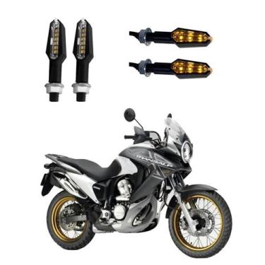 Imagem de KIT 4 Luz Seta Esportiva Pisca de Led Modelo P29 Para Moto Honda XL 70