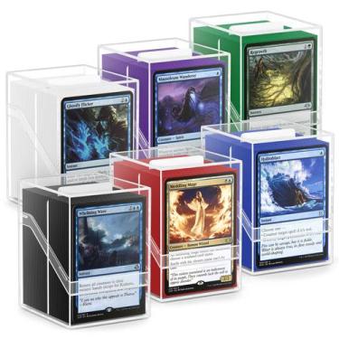 Imagem de Caixas de baralho de cartas YScare Clear Commander com mangas e divisó