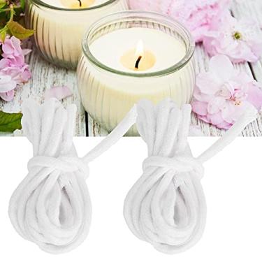 Imagem de Ymiko Malas de Velas, 2pcs Durável Casão de Algodão Durável Candlewick Mechas para Velas Boa Combustão de Absorção de óleo para Lâmpada de óleo DIY (4mm)