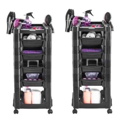 Imagem de Kit 2 Carrinho Auxiliar Cabeleireiro Vegas 460 Multiuso