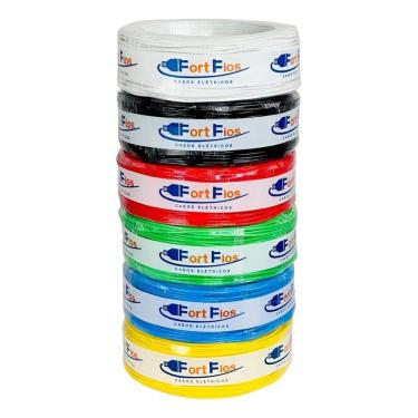 Imagem de Fio Elétrico 1,5Mm Cabo Flexível 1 5Mm Rolo 50M Metros Pret