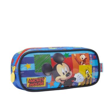 Imagem de Estojo Escolar Infantil Mickey Mouse Bolso Simples Menino