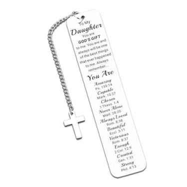 Imagem de Presentes de aniversário para meninas adolescentes de 16 a 18 anos, para minha filha, confirmação inspiradora, religiosa, cristã, versículo bíblico, marcador de livro, presente de batismo para meninas