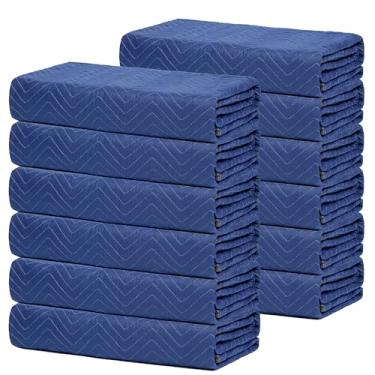 Imagem de 12 cobertores móveis - Cobertores de embalagem - Envio acolchoado profissional - Almofada grossa para móveis - Cobertores de mudança resistentes