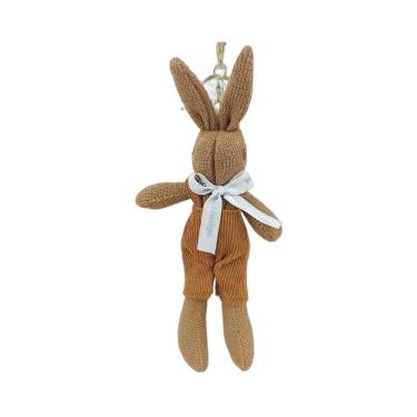 Imagem de Chaveiro Brown Knitted Bunny Plush Rabbit 19 cm para mulheres e homens