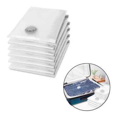 Imagem de Kit 3 Sacos A Vacuo Com Bomba 80X110 Roupas Viagem Sucção