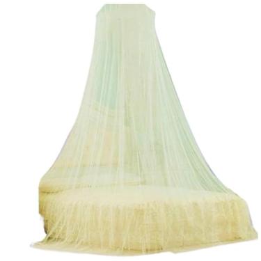 Imagem de Mosquiteiro Casal Filó com Elástico – Renda Volta ao Mundo, Proteção Completa e Estilo para Cama Box, Queen, King e Solteiro(Amarelo)