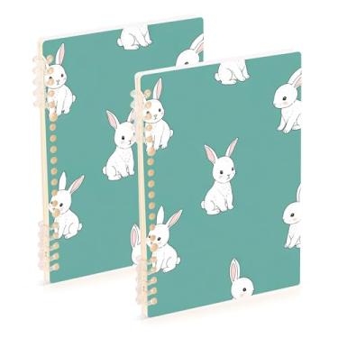 Imagem de Burbuja Cadernos com nome, papel pautado universitário A5 com 60 folhas, fichário para escritório, 2 unidades