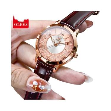 Imagem de OLEVS Relógio Quartz Simples para Mulher, Estilo Cinto, Marca Elegante