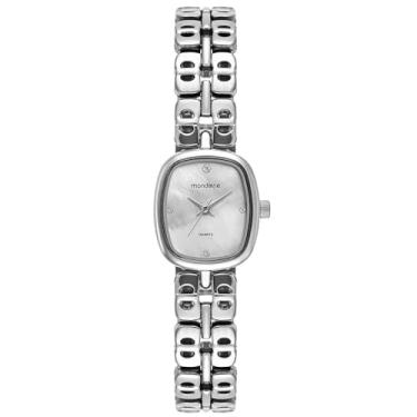 Imagem de Mondaine Relógio Feminino Mondaine Prata Metal Oval Mostrador Branco
