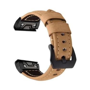 Imagem de Pulseira De Couro Quickfit De 22mm E 26mm Para Garmin Fenix 7X 6X 5X p
