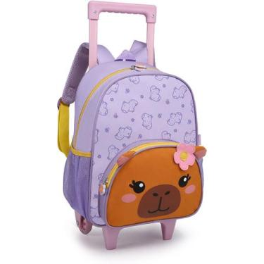 Imagem de Mochila De Rodinha Infantil Bichinhos 3d Escolar Creche Fofa - D Prese