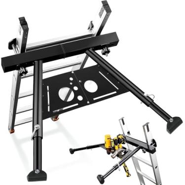 Imagem de Estabilizador de escada, estabilizador de escada de extensão para telhado, suporte de escada de parede, alumínio de grau de aviação de estabilidade de segurança, comprimento ajustável, estabilizador