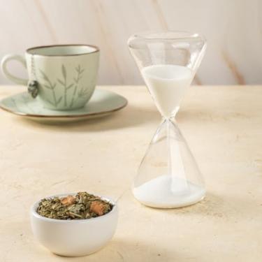 Imagem de Ampulheta De Areia Vidro Liso Teatimer Holom 2min Branco