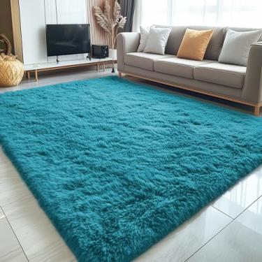 Imagem de OLANLY Tapetes de área grande laváveis à máquina de 12 x 20 cm para sala de estar, quarto, tapete felpudo macio e fofo, tapete de piso interno para crianças, meninas e meninos, dormitórios, berçário