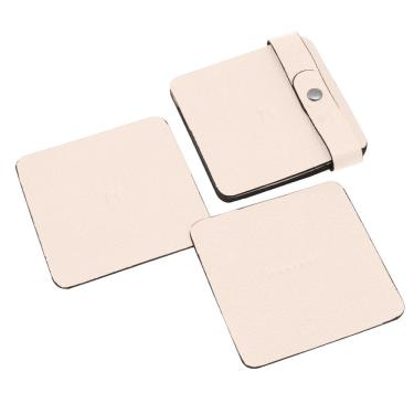 Imagem de Porta-Copos Descanso De Mesa Com 6 Peças Em Couro Mariart