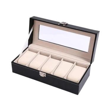 Imagem de Caixa Organizadora De Relógios Em Couro PU Com 2-12 Compartimentos, Es