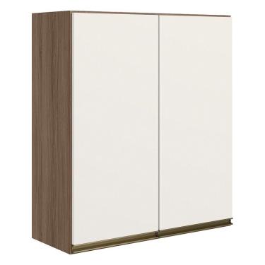 Imagem de Armario Aereo 2 Portas Mdf 70 Cm Kali 12208 Carvalho Toq Off White Cetim Nicioli Carvalho Toq Off White Cetim