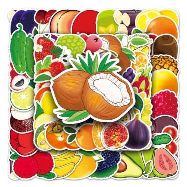 Imagem de Adesivos de frutas, decalques de grafite à prova d'água, 50 unidades p