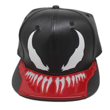Imagem de Boné de beisebol Venoms Anime Snapback em couro PU 58-60cm - Yiweisai