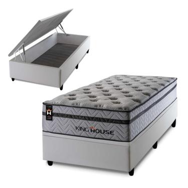 Imagem de Cama Box Baú Bali Relax 96x203 Cinza Magnético King House