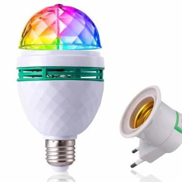 Imagem de Lâmpada de Palco Mini Globo Led Colorida RGB Giratória para Festa Boat