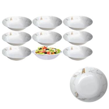 Imagem de 10 Tigelas Bowl Cumbuca Em Melamina Decorada 850ml - Fx