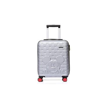 Imagem de Mala Viagem De Bordo Pequena Rodinha 360 Mickey Mouse Disney Cor Prata