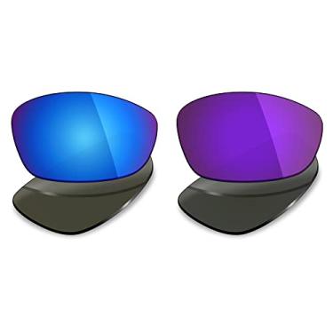 Imagem de 2 pares de lentes polarizadas de substituição da Mryok para óculos de sol Oakley Blender – Opções