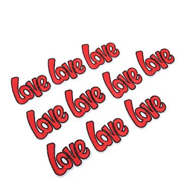 Imagem de Ferro bordado de amor em remendos, remendo bordado de amor leve de danos de sombreamento 10 peças para decoração de roupas de artesanato diy para decoração de bolsas