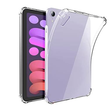 Imagem de Neepanda Capa transparente para iPad Mini 6 (8,3 polegadas, 2021) com suporte de lápis, suporta carregamento Apple Pencil de 2ª geração, ultrafina, leve, capa traseira de TPU macio para iPad Mini 6ª geração