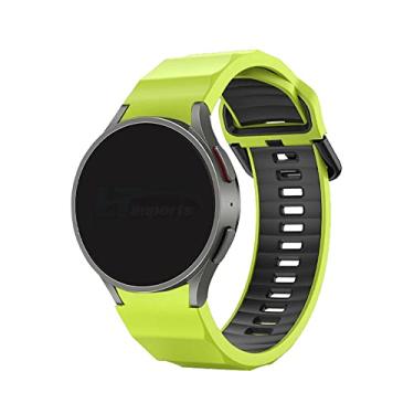 Imagem de Pulseira Robusta LTIMPORTS, compativel com Galaxy Watch 6 - Galaxy Watch6 Classic - Galaxy Watch 5 - Galaxy Watch5 Pro - Galaxy Watch 4 - Galaxy Watch4 Classic (Neon-Preto)