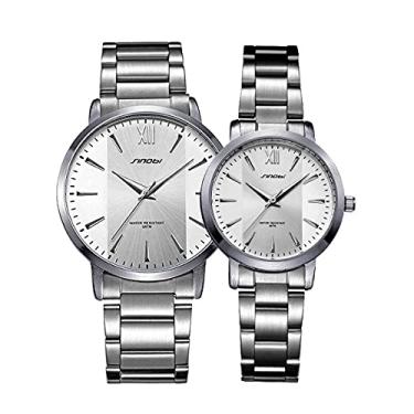 Imagem de Relógio de Pulso Sinobi Relógio de Aço Inoxidável Conjunto À Prova D'agua (C1)