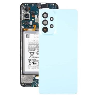 Imagem de YUNCHAO Acessórios telefônicos Para o for SAMSUNG Galaxy A73 5G SM-A736B Tampa traseira original da bateria com a capa da lente da câmera Substituição do telefone celular