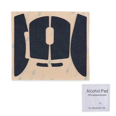 Imagem de HUYUN Painéis laterais do mouse/fita adesiva antisuor de substituição para mouse Logit G Pro X Superlight de segunda geração para jogos sem fio (preto)