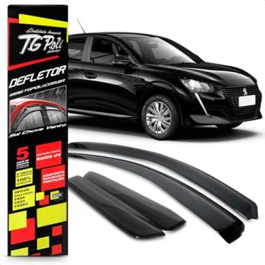 Imagem de Calha Chuva Defletor Inteiriça Slim 208 Hatch 4 Portas 2021 2022 Fumê 100% Acrílico