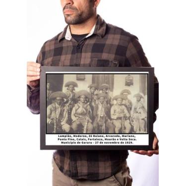 Imagem de Quadro Bando De Lampião Foto Historia Cangaço Sergipe 1929 - Fanarte