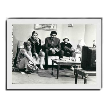 Imagem de Quadro Turma Do Chaves Foto Rara Moldura Branca - Fanarte