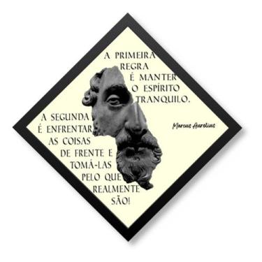 Imagem de Quadro Prisma Frases Estoicas Marcus Aurelius 2 Regras - Fanarte