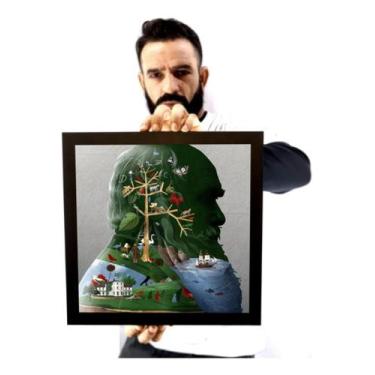 Imagem de Quadro Quadrado Charles Darwin Arte Exclusiva - Fanarte